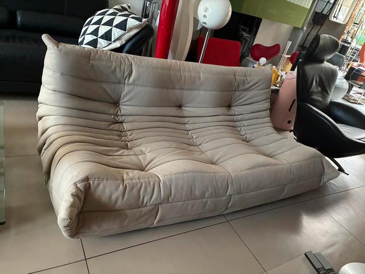 Roset Togo 3-zits lijn in beige stof, Huis en Inrichting, Zetels | Zetels en Chaises Longues, Zo goed als nieuw, Ophalen of Verzenden