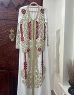 Tweedelige takchita wit/ bordeaux, Kleding | Dames, Gelegenheidskleding, Ophalen of Verzenden, Zo goed als nieuw, Wit