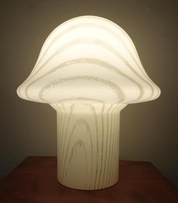 Vintage tafellamp Peill & Putzler mushroom groot model Zebra beschikbaar voor biedingen