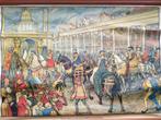 Schoolplaat Keizer Karel en zoon Filips II te Antwerpe, Antiek en Kunst, Antiek | Schoolplaten, Ophalen of Verzenden, Geschiedenis