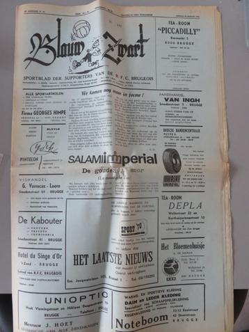 Blauw Zwart Sportblad krant nr10 van 1972  beschikbaar voor biedingen