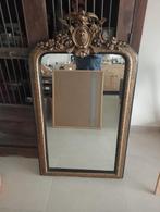 Antieke spiegel 19 de eeuws., Antiek en Kunst, 50 tot 100 cm, 100 tot 150 cm, Rechthoekig, Ophalen