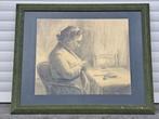 dessin signe eugeen van mieghem, Antiek en Kunst, Ophalen of Verzenden
