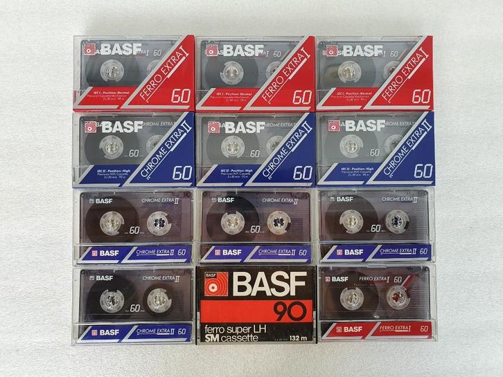 Lot van 12 BASF cassettes, CD & DVD, Cassettes audio, Neuf, dans son emballage, Enlèvement ou Envoi