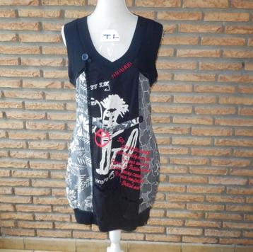 (125)- robe femme t.40 gris noir - lulu - beschikbaar voor biedingen