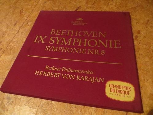 2X LP - Beethoven / Herbert Von Karajan · Symph. Nr 8 & 9, CD & DVD, Vinyles | Classique, Utilisé, Classicisme, Opéra ou Opérette