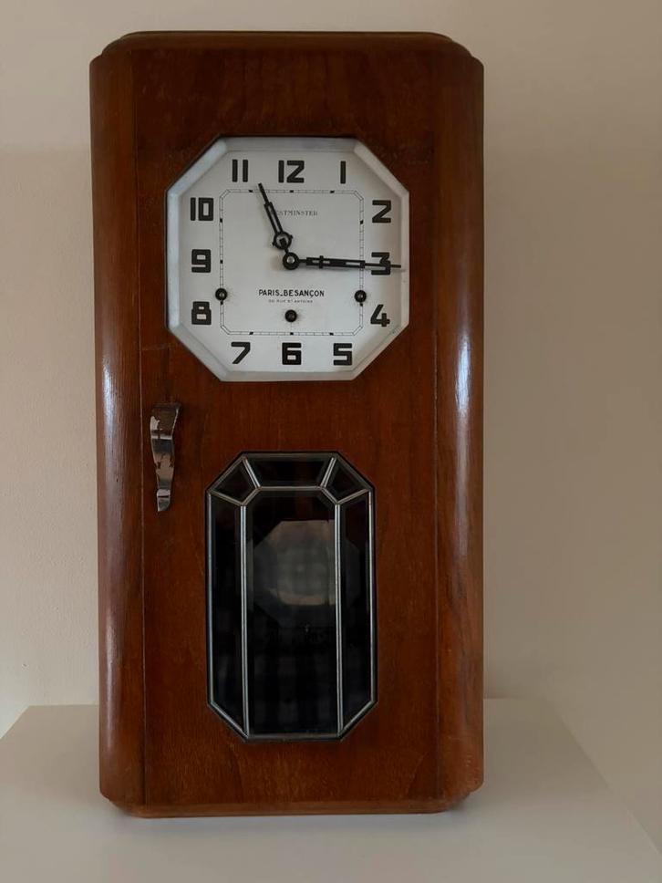 Antieke hangklok Art-Deco Westminster, Antiquités & Art, Antiquités | Horloges, Enlèvement