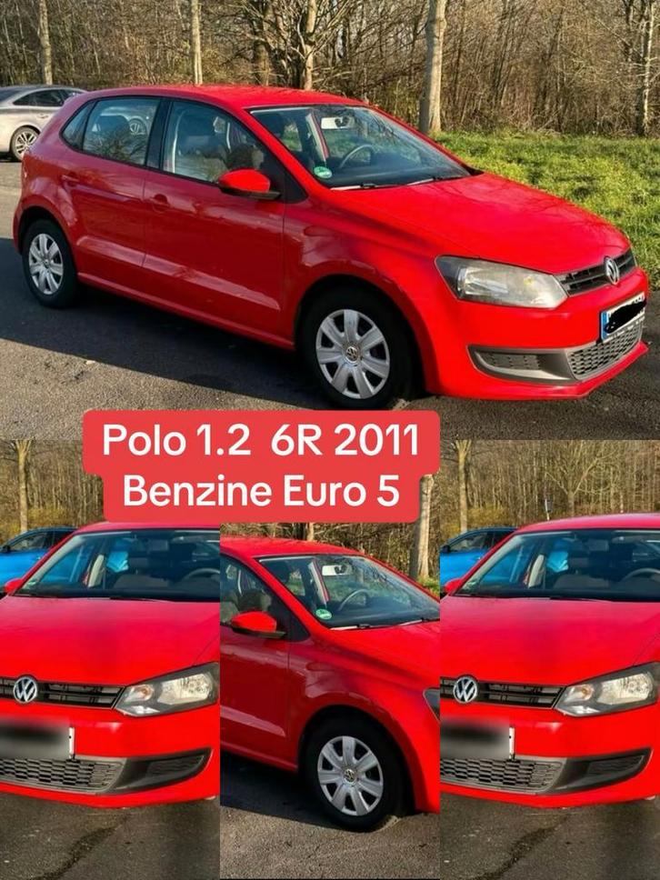 VW POLO 6R 2011 1.2 Benzine, Auto's, Volkswagen, Bedrijf, Polo, Benzine, Euro 5, Stadsauto, Handgeschakeld, Rood, Onderhoudsboekje