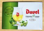 BLIK RECLAME BORD DUVEL. TRIPPEL HOP 40cm. x 60cm., Ophalen of Verzenden