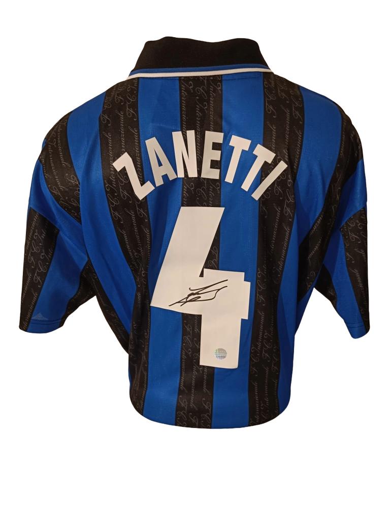 Gesigneerd shirt Zanetti - Inter, Envoi, Neuf, Maillot