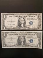 2 x 1 dollar USA 1935 et 1957 année, Timbres & Monnaies, Billets de banque | Amérique, Série, Enlèvement ou Envoi, Amérique du Nord