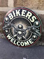 'BIKERS WELCOME' plaatplaat - Nieuw, Ophalen of Verzenden, Nieuw, Motoren