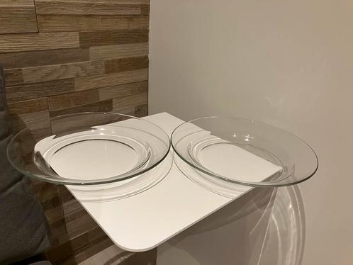 Set van 2 transparante borden Duralex glas, Huis en Inrichting, Keuken | Servies, Bord(en), Glas, Ophalen of Verzenden