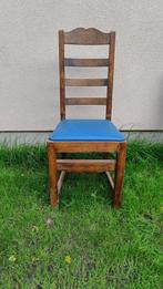 stoel, Comme neuf, Enlèvement, Bois, Bleu