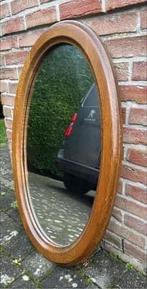 Beau et grand miroir ovale en bois, Gebruikt, Ovaal
