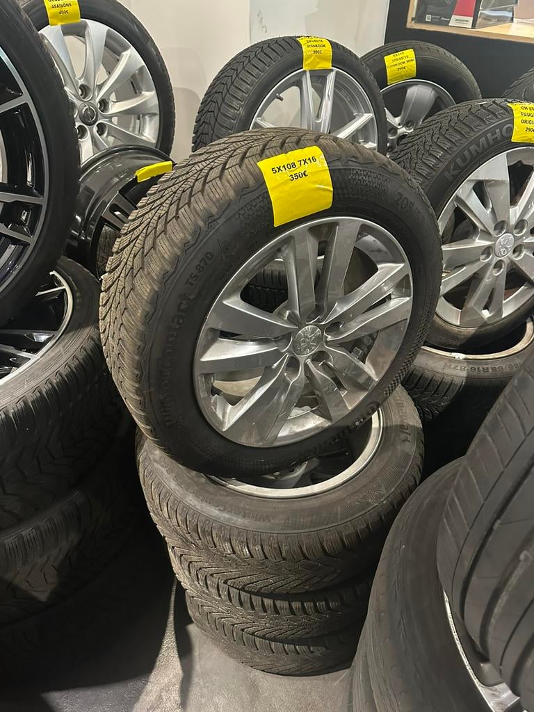 Kit hiver jantes + pneus – Peugeot (5x108) – 16 pouces, Auto-onderdelen, Banden en Velgen, Banden en Velgen, Winterbanden, 16 inch