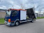 DAF LF 45 kipper + crane, Auto's, Bestelwagens en Lichte vracht, Automaat, Blauw, Te koop, ABS