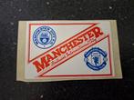 Sticker voetbal Manchester United en Manchester City, Ophalen of Verzenden, Zo goed als nieuw, Sport
