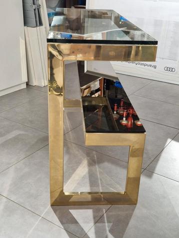 23kt goud gelaagde G vorm Belgo Chrom console Belgochrom  beschikbaar voor biedingen