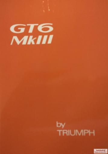 Handboek Triumph GT6 Mk3 (545186 Engelstalig) beschikbaar voor biedingen