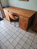 Prachtige massief teakhouten bureau 178cm, Enlèvement ou Envoi, Comme neuf, Bureau