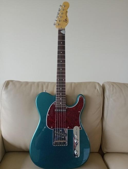G&L Tribute ASAT Classic Emerald Blue met modificaties, Muziek en Instrumenten, Snaarinstrumenten | Gitaren | Elektrisch, Zo goed als nieuw