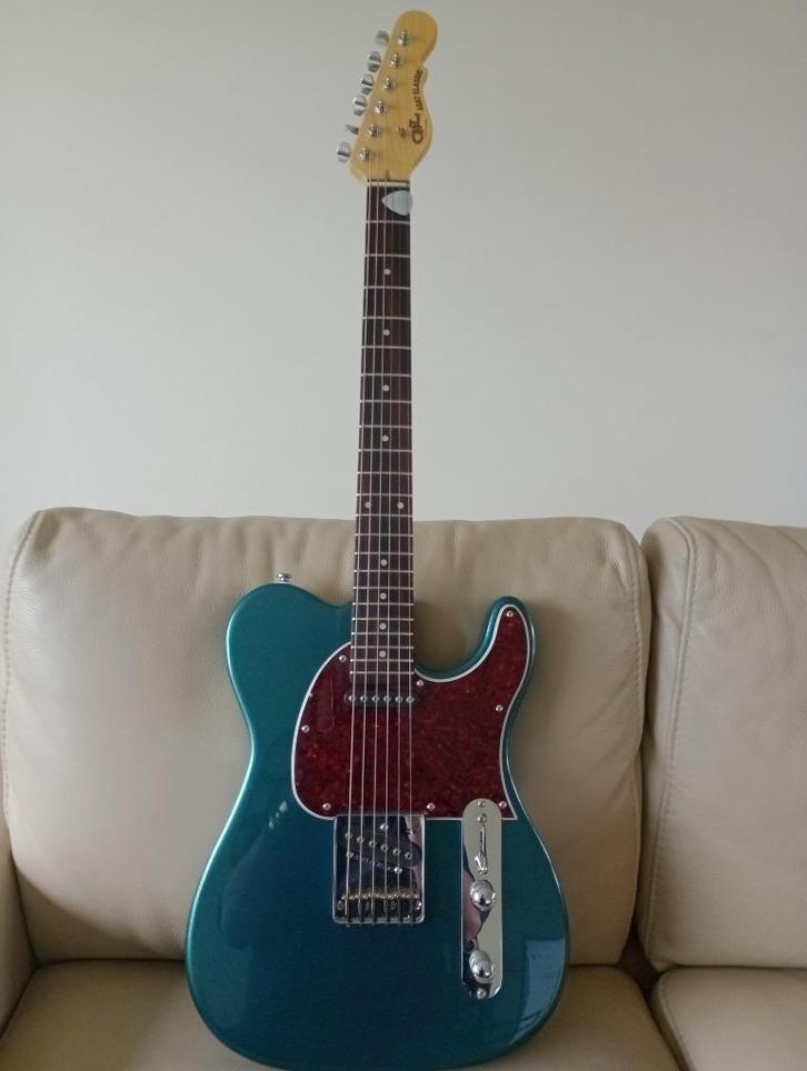 G&L Tribute ASAT Classic Emerald Blue met modificaties, Muziek en Instrumenten, Snaarinstrumenten | Gitaren | Elektrisch, Zo goed als nieuw