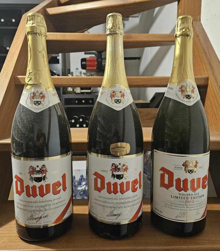 3 X 3 LITER fles DUVEL (2007-2008-2012)(of 40€ per fles), Verzamelen, Biermerken, Duvel, Ophalen