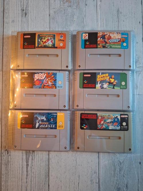 6 Super Nintendo-spellen! Yoshi's Island, Mickey Mania enz.., Games en Spelcomputers, Games | Nintendo Super NES, Zo goed als nieuw