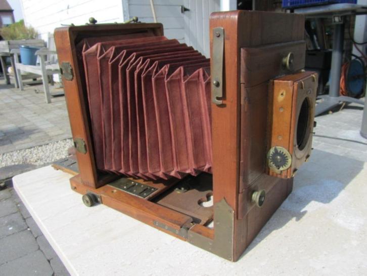Antiek fotoapparaat met verstelbare accordeon, Antiek en Kunst, Antiek | Gereedschap en Instrumenten, Ophalen of Verzenden