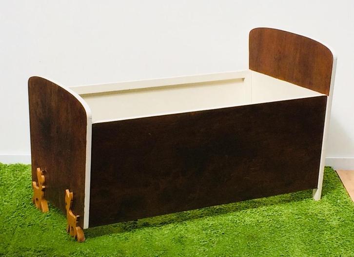 50s Kinderbedje ' Bambi ' ~ Vintage 50s ~ Ledikant, Kinderen en Baby's, Kinderkamer | Bedden, Gebruikt, Lattenbodem, Ophalen of Verzenden