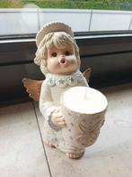 Kerstengel met kaars in wax, Ophalen of Verzenden