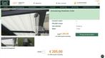 Gumax zonwering doekset 3m - wit (5 stuks), Verzenden, Zo goed als nieuw