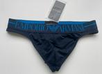 Emporio Armani Microfiber Thong maat M, Kleding | Heren, Ondergoed, Verzenden, Blauw, Emporio Armani, Slip