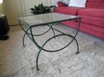 Belle table basse salon - fer peint verre biseauté, 50 tot 100 cm, Minder dan 50 cm, Gebruikt, Ophalen