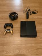 PS4 + 2 manettes + casque + station de chargement, Enlèvement, Utilisé, Avec 2 manettes, Avec jeux