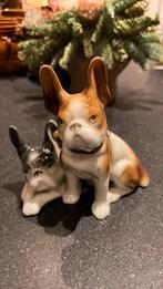 Vintage French bulldog porseleinen beeldje, Antiek en Kunst, Ophalen of Verzenden