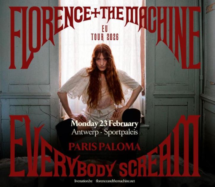 Concerttickets Florence + The Machine - 4 tickets TE RUIL!, Tickets en Kaartjes, Concerten | Rock en Metal, Drie personen of meer