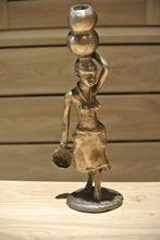 Bougeoir en bronze femme africaine, Bronze, Enlèvement