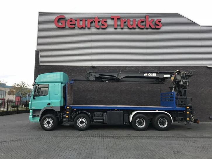 DAF CF 460 8X4 + MKG HMK 401/kran/kraan/Montagekran/, Auto's, Vrachtwagens, ABS, Airconditioning, Centrale vergrendeling, Cruise Control