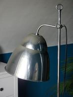 verstelbare zilverkleurige vloerlamp 60W, Ophalen, Gebruikt, Kunststof, 150 tot 200 cm