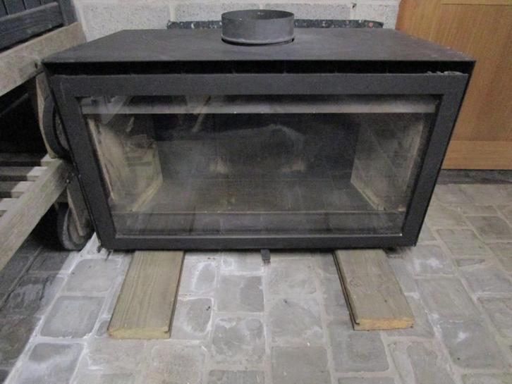 grote hout inbouw haard, Huis en Inrichting, Haarden, Gebruikt, Houthaard, Ophalen