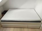 Lit Ikea 140x200 avec matelas et sommier à lattes, 140 cm, Enlèvement, Utilisé, 200 cm