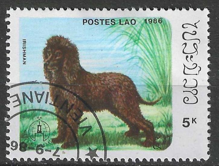 Laos 1986 - Yvert 741 - Rashonden - Ierse Terrier (ST), Postzegels en Munten, Postzegels | Azië, Gestempeld, Verzenden