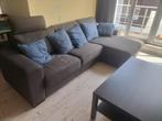 Salon plus tafel en tv meubel donker grijs, Huis en Inrichting, Ophalen, Gebruikt, Hoekbank, Driepersoons