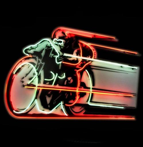 Cafe racer boradtrack neon mancave showroom motor neons, Collections, Marques & Objets publicitaires, Neuf, Table lumineuse ou lampe (néon)
