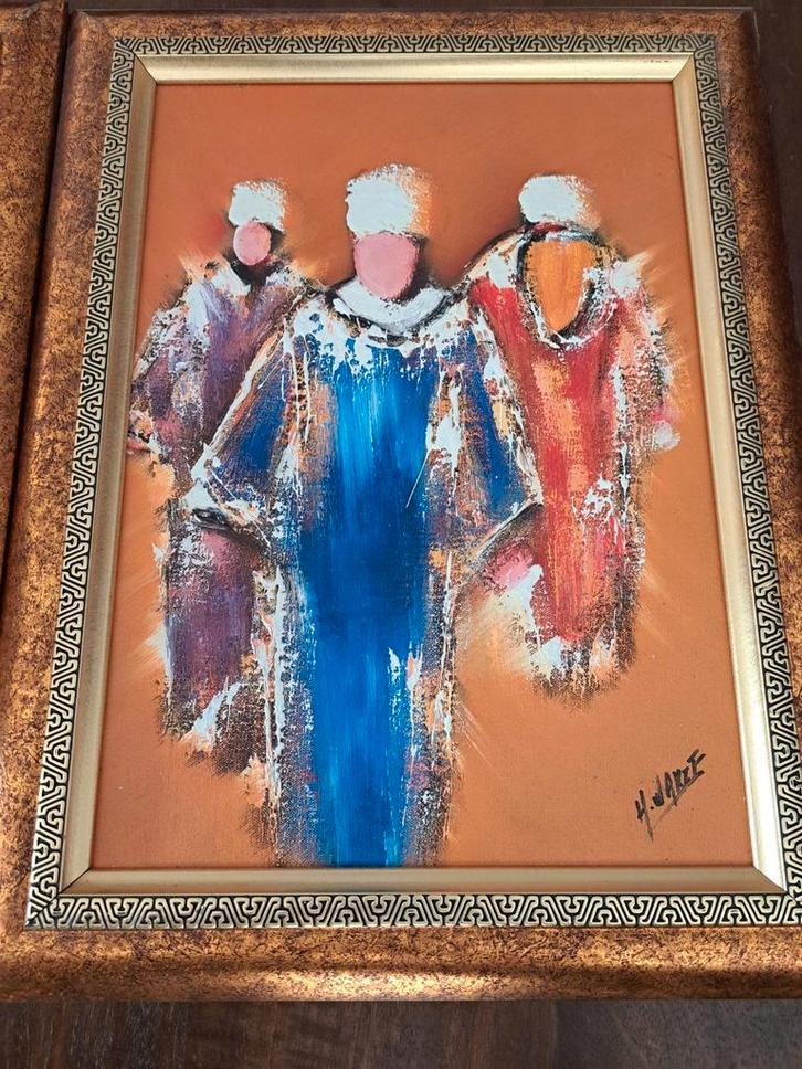 2 moderne schilderijen, Antiek en Kunst, Kunst | Schilderijen | Modern, Ophalen of Verzenden