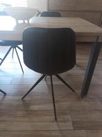 Stoelen eetkamer - set van 6, Huis en Inrichting, Ophalen, Gebruikt, Zwart, Leer
