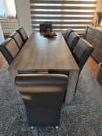 8 eetkamerstoelen met wieltjes., Huis en Inrichting, Ophalen