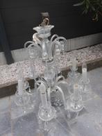 ancien grand lustre cristal - boheme veritable a pampilles, Enlèvement ou Envoi